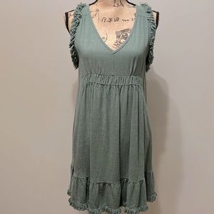 UMGEE Brand Green Linen Blend Dress. Size Small.